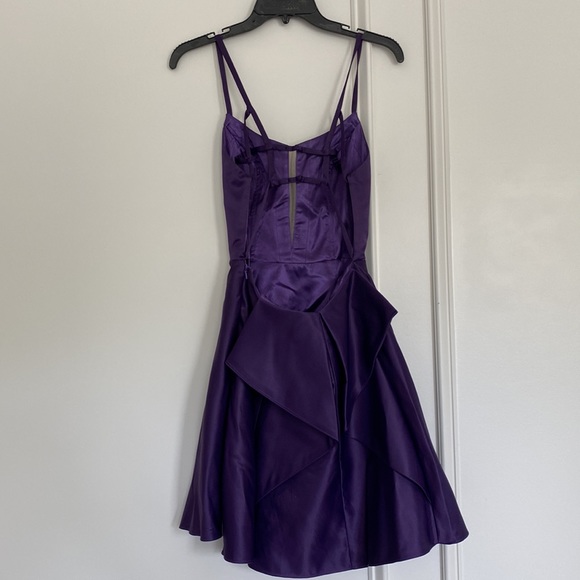 Splash purple short formal dress - Picture 3 of 5